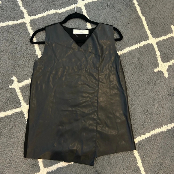 Zara Faux Leather and Knit Tank - Picture 1 of 5
